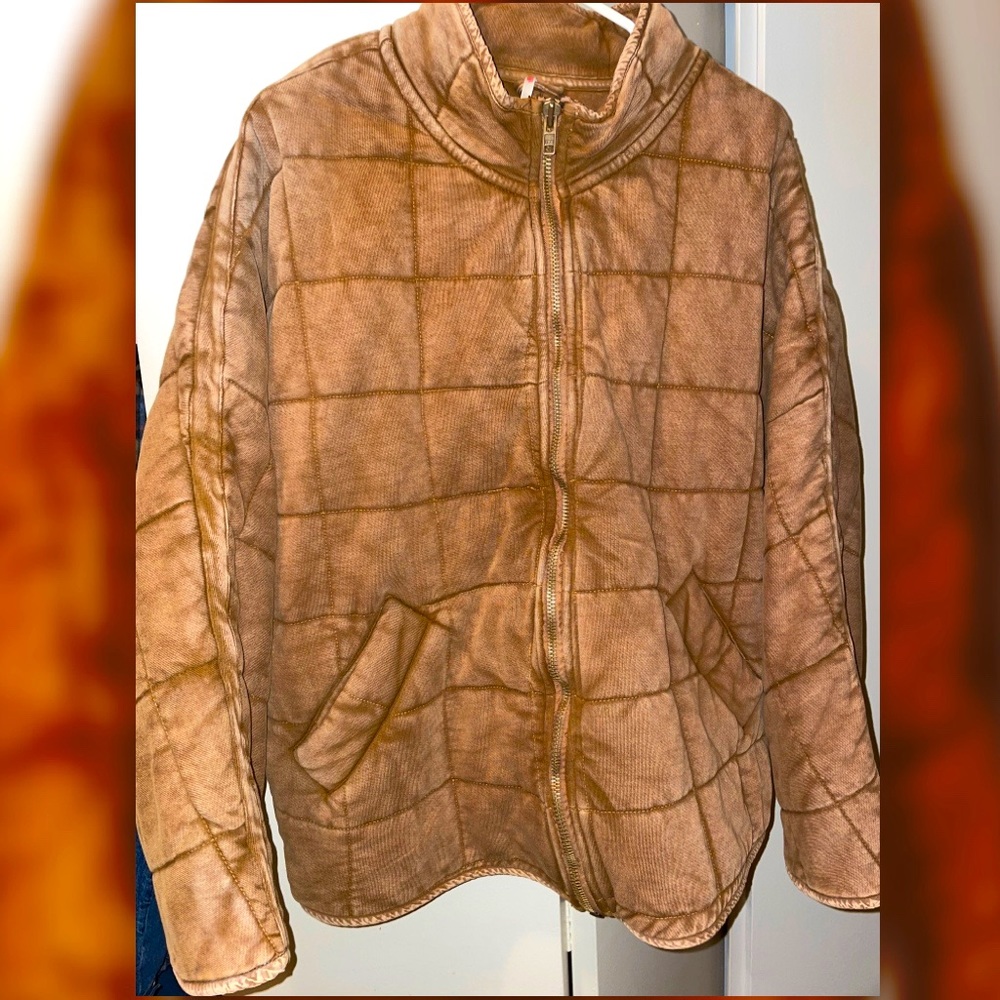 Free People Quilted Dolman Jacket Sz L